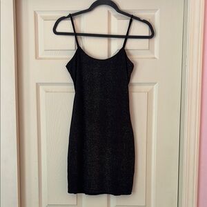 Lucy in the Sky Black Shimmer Mini Dress